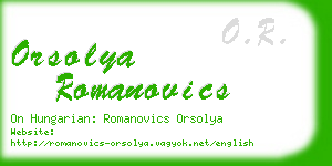 orsolya romanovics business card